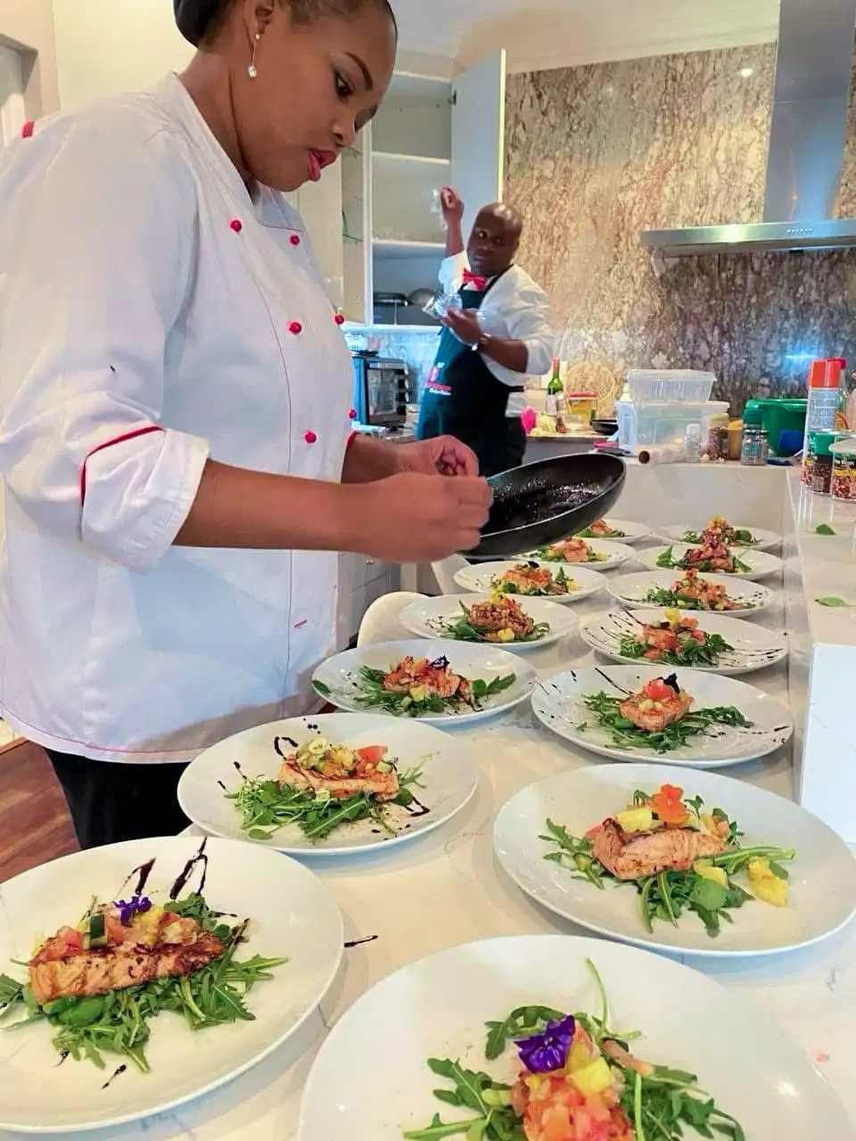 Chef Michelle in kitchen